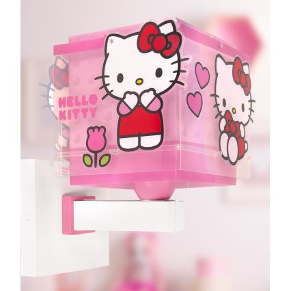 Dalber 73269 - Vaikiškas sieninis šviestuvas HELLO KITTY 1xE27/15W/230V rožinis