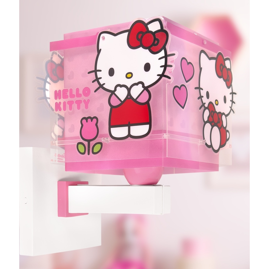 Dalber 73269 - Vaikiškas sieninis šviestuvas HELLO KITTY 1xE27/15W/230V rožinis