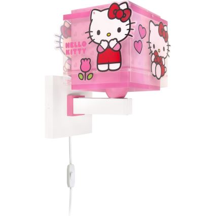 Dalber 73269 - Vaikiškas sieninis šviestuvas HELLO KITTY 1xE27/15W/230V rožinis