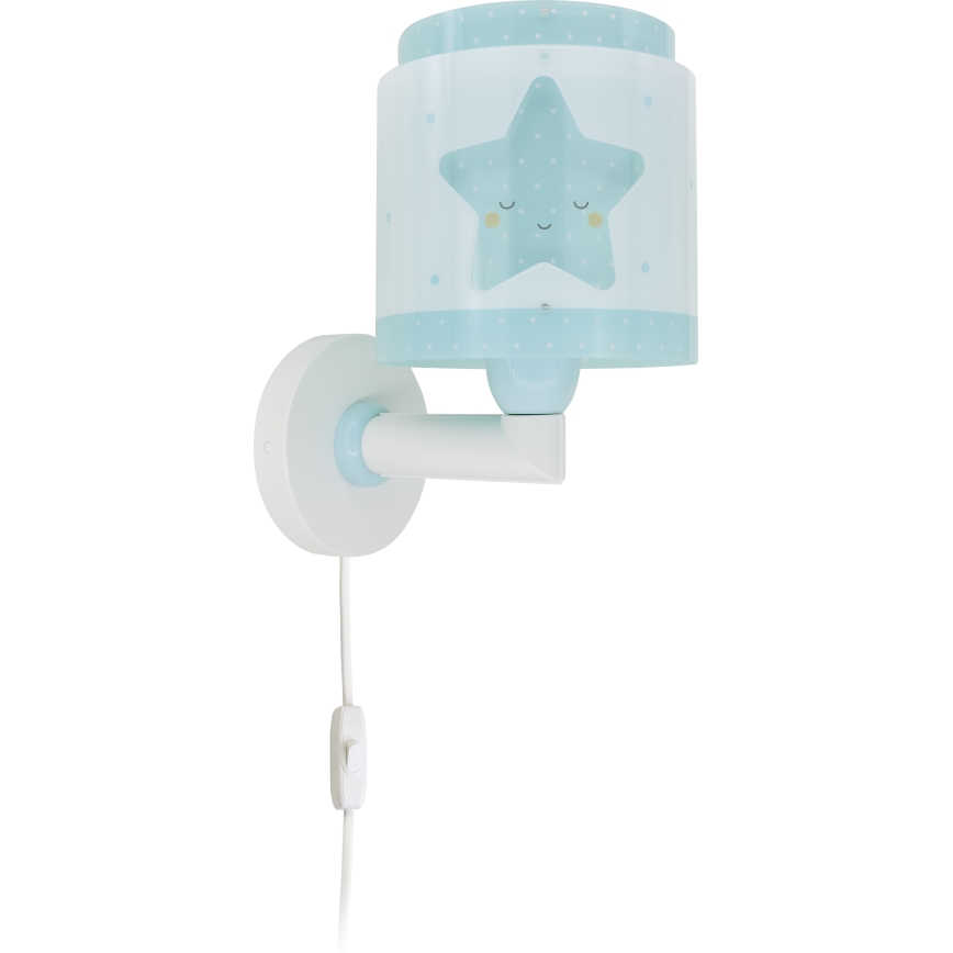 Dalber 76019T - Vaikiškas sieninis šviestuvas BABY DREAMS 1xE27/15W/230V mėlyna
