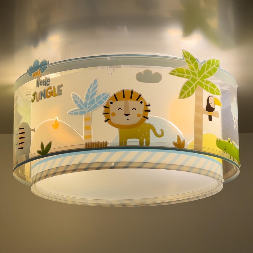 Dalber 76116 - Vaikiškas lubinis šviestuvas JUNGLE 2xE27/15W/230V