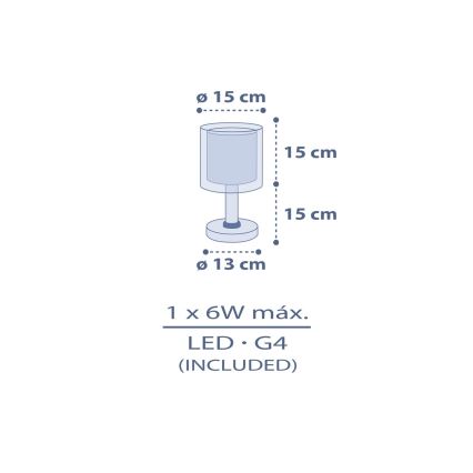 Dalber 76631 - LED vaikiška naktinė lempa MOON DREAMS 1xG4/4W/230V mėlyna