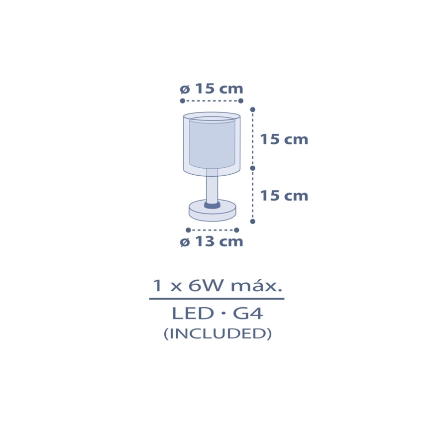 Dalber 76631 - LED vaikiška naktinė lempa MOON DREAMS 1xG4/4W/230V mėlyna
