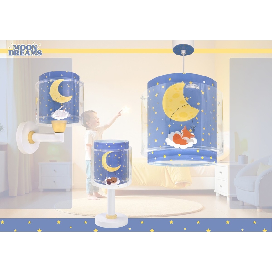 Dalber 76632 - Vaikiška liustra MOON DREAMS 1xE27/15W/230V mėlyna