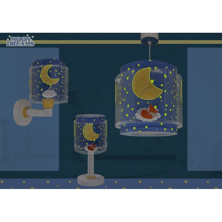 Dalber 76632 - Vaikiška liustra MOON DREAMS 1xE27/15W/230V mėlyna