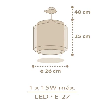 Dalber 76872 - Vaikiškas sietynas BABY CHICK 1xE27/15W/230V