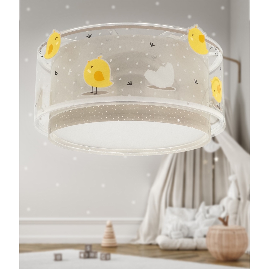 Dalber 76876 - Vaikiškas lubinis šviestuvas BABY CHICK 2xE27/15W/230V