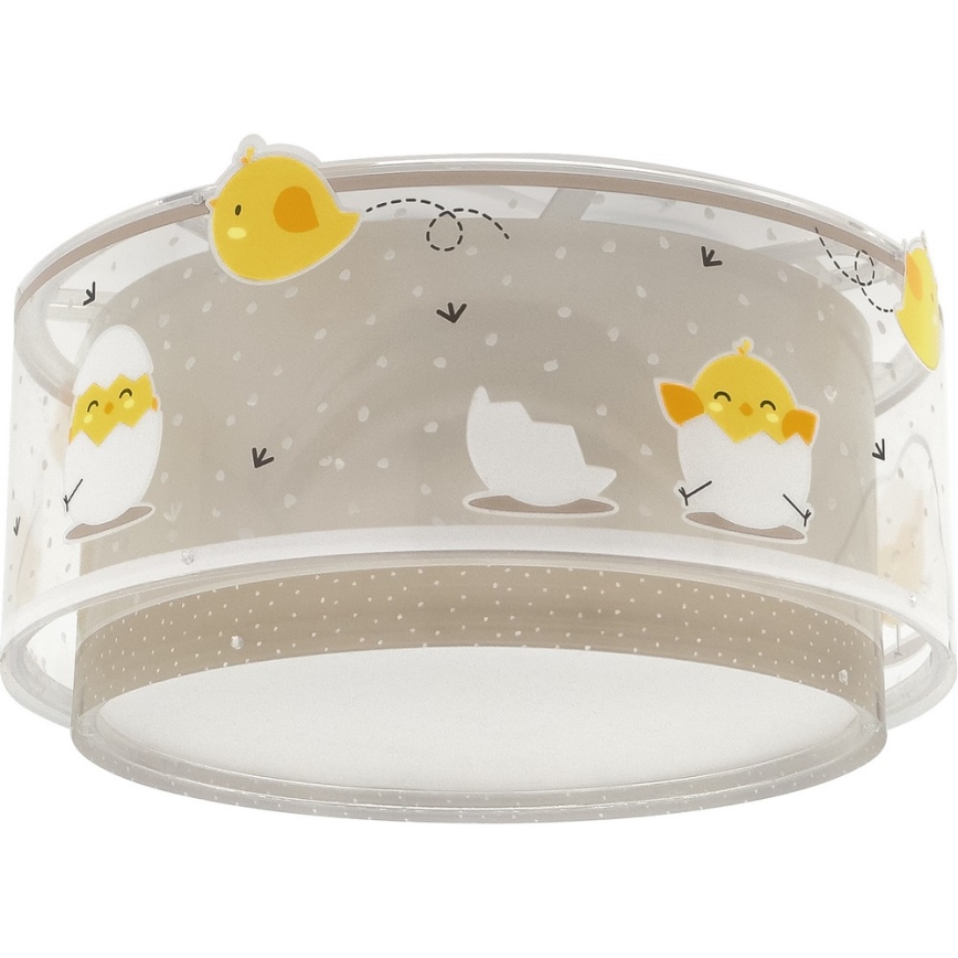 Dalber 76876 - Vaikiškas lubinis šviestuvas BABY CHICK 2xE27/15W/230V