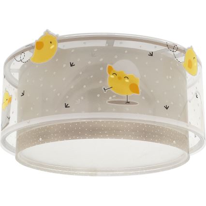 Dalber 76876 - Vaikiškas lubinis šviestuvas BABY CHICK 2xE27/15W/230V