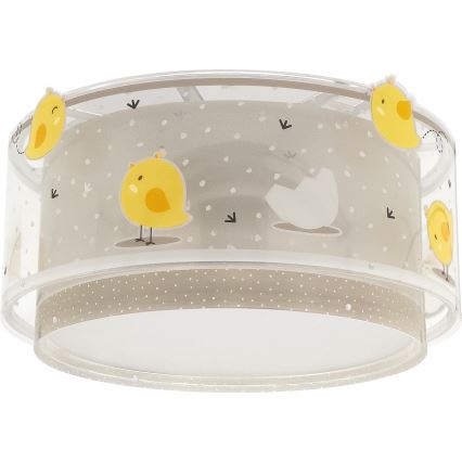 Dalber 76876 - Vaikiškas lubinis šviestuvas BABY CHICK 2xE27/15W/230V