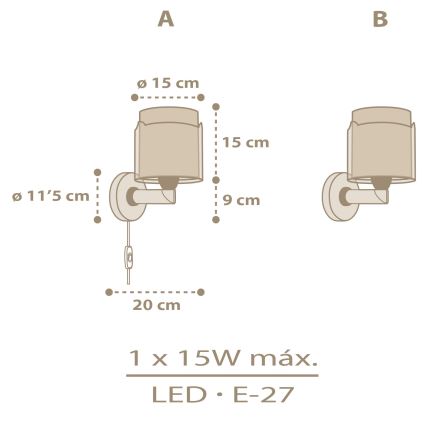 Dalber 76879 - Vaikiškas sieninis šviestuvas BABY CHICK 1xE27/15W/230V