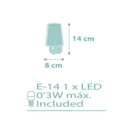 Dalber 81175H - LED kištukinė lempa DREAM FLOWERS LED / 0,3W / 230V