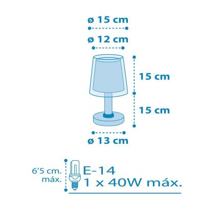 Dalber 81191T - Vaikiškas šviestuvas LIGHT FEELING 1xE14/40W/230V