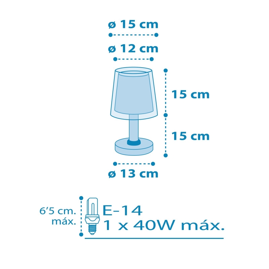 Dalber 81191T - Vaikiškas šviestuvas LIGHT FEELING 1xE14/40W/230V