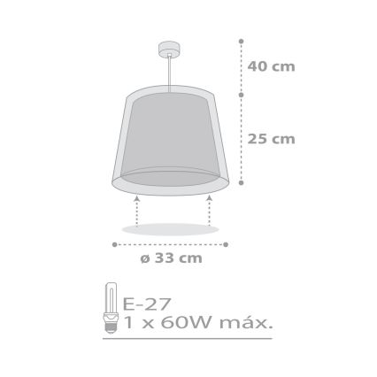 Dalber 81192E - Vaikiškas sietynas LIGHT FEELING 1xE27/60W/230V