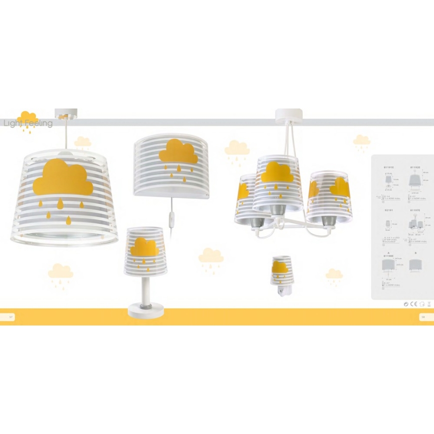 Dalber 81192E - Vaikiškas sietynas LIGHT FEELING 1xE27/60W/230V