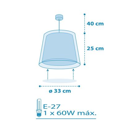 Dalber 81192T - Vaikiškas sietynas LIGHT FEELING 1xE27/60W/230V