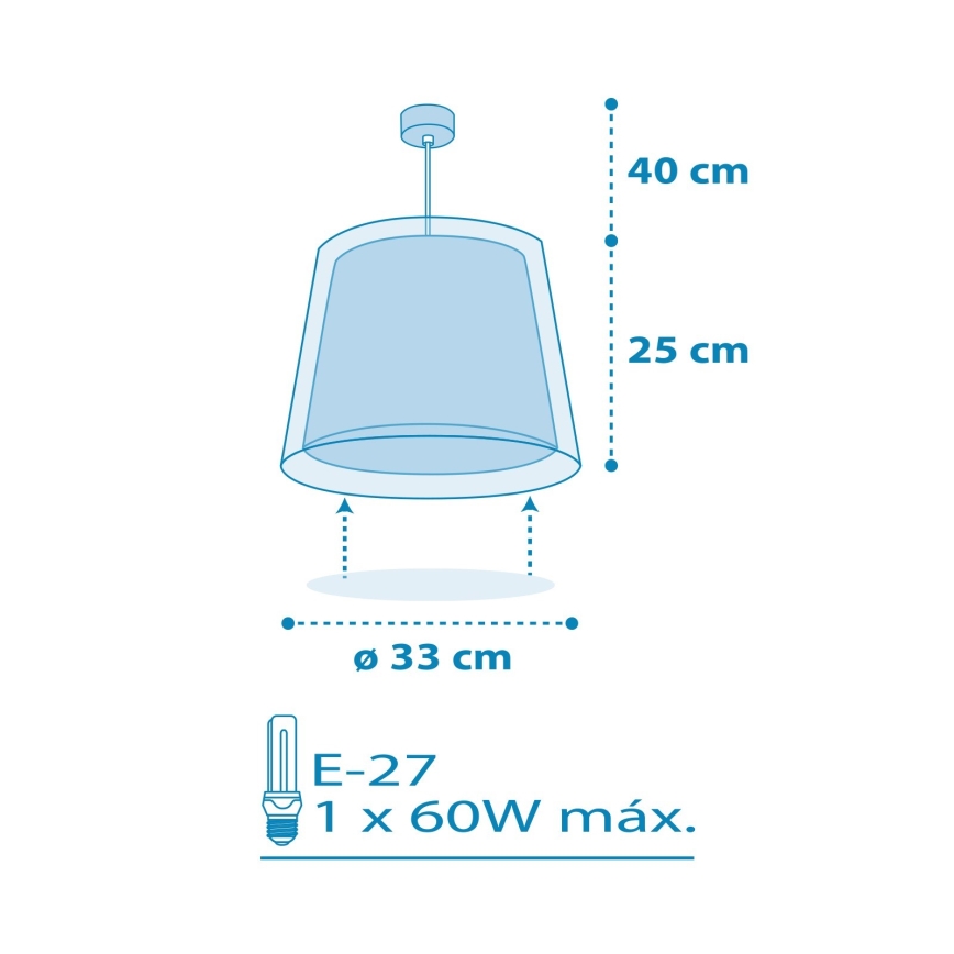 Dalber 81192T - Vaikiškas sietynas LIGHT FEELING 1xE27/60W/230V