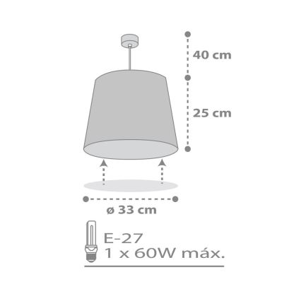 Dalber 82212B - Vaikiškas sietynas STAR LIGHT 1xE27/60W/230V baltas