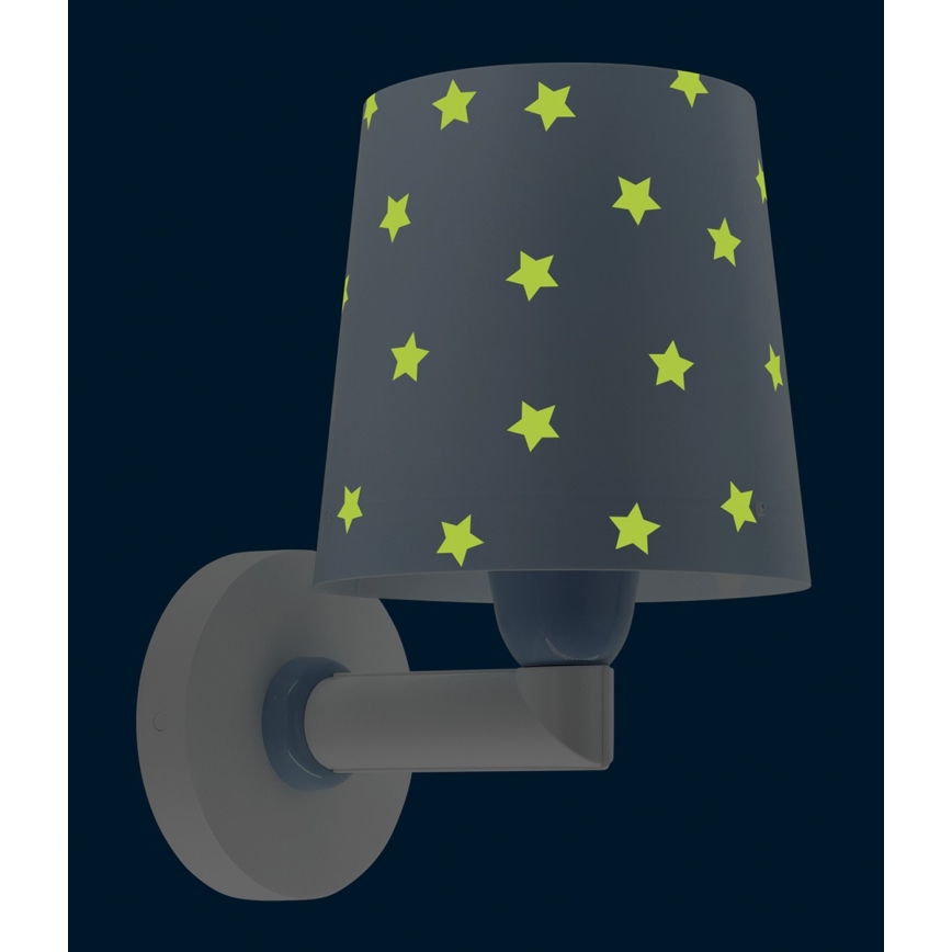 Dalber 82219T - Vaikiškas sieninis šviestuvas STAR LIGHT 1xE27/60W/230V mėlynas