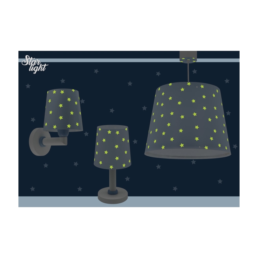 Dalber 82219T - Vaikiškas sieninis šviestuvas STAR LIGHT 1xE27/60W/230V mėlynas
