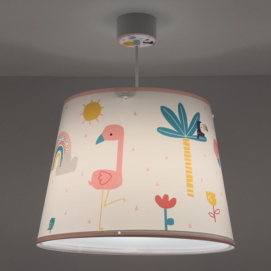 Dalber 82462 - Vaikiškas sietynas FLAMINGO 1xE27/15W/230V