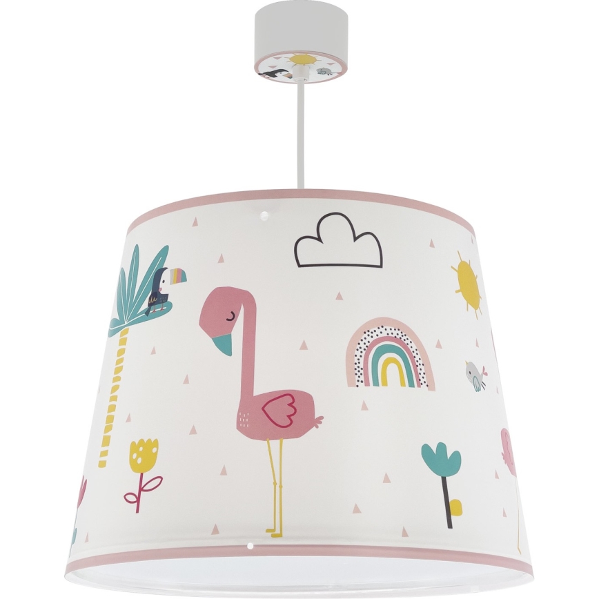 Dalber 82462 - Vaikiškas sietynas FLAMINGO 1xE27/15W/230V