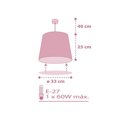 Dalber 82462 - Vaikiškas sietynas FLAMINGO 1xE27/15W/230V