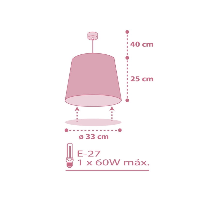Dalber 82462 - Vaikiškas sietynas FLAMINGO 1xE27/15W/230V