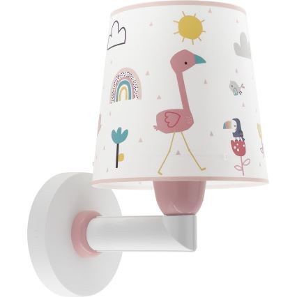 Dalber 82469 - Vaikiškas sieninis šviestuvas FLAMINGO 1xE27/15W/230V