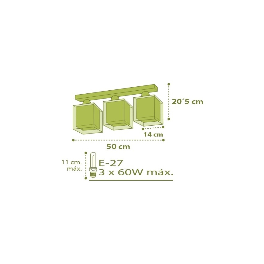 Dalber D-11673 - Vaikiškas lubinis šviestuvas MY SWEET HOME 3xE27/60W/230V