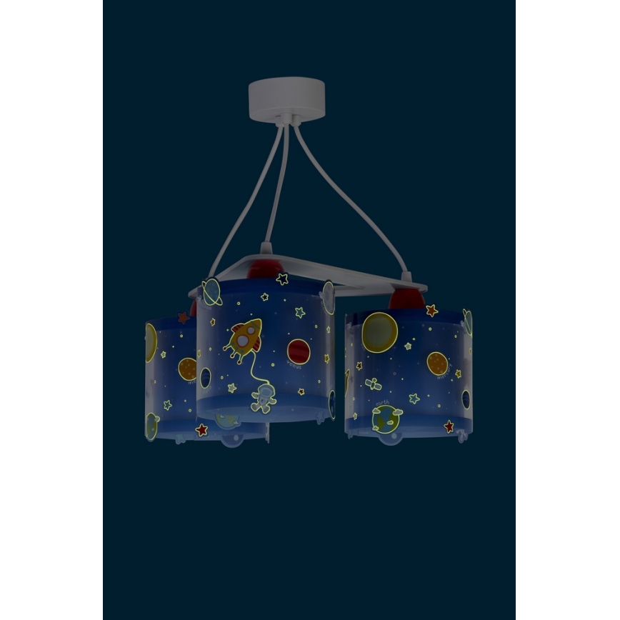 Dalber D-41344 - Vaikiškas sietynas PLANETS 3xE27/60W/230V