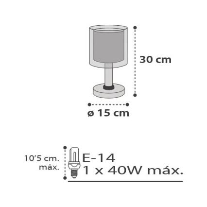 Dalber D-41411E - Vaikiškas stalo šviestuvas CLOUDS 1xE14/40W/230V