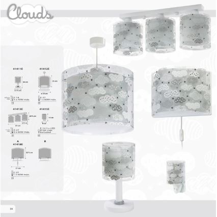 Dalber D-41415E - LED šviestuvas, jungiamas į kištukinį lizdą CLOUDS 1xE14/0,3W/230V