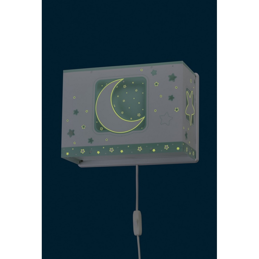 Dalber D-63238H - Vaikiškas sieninis šviestuvas MOONLIGHT 1xE27/60W/230V