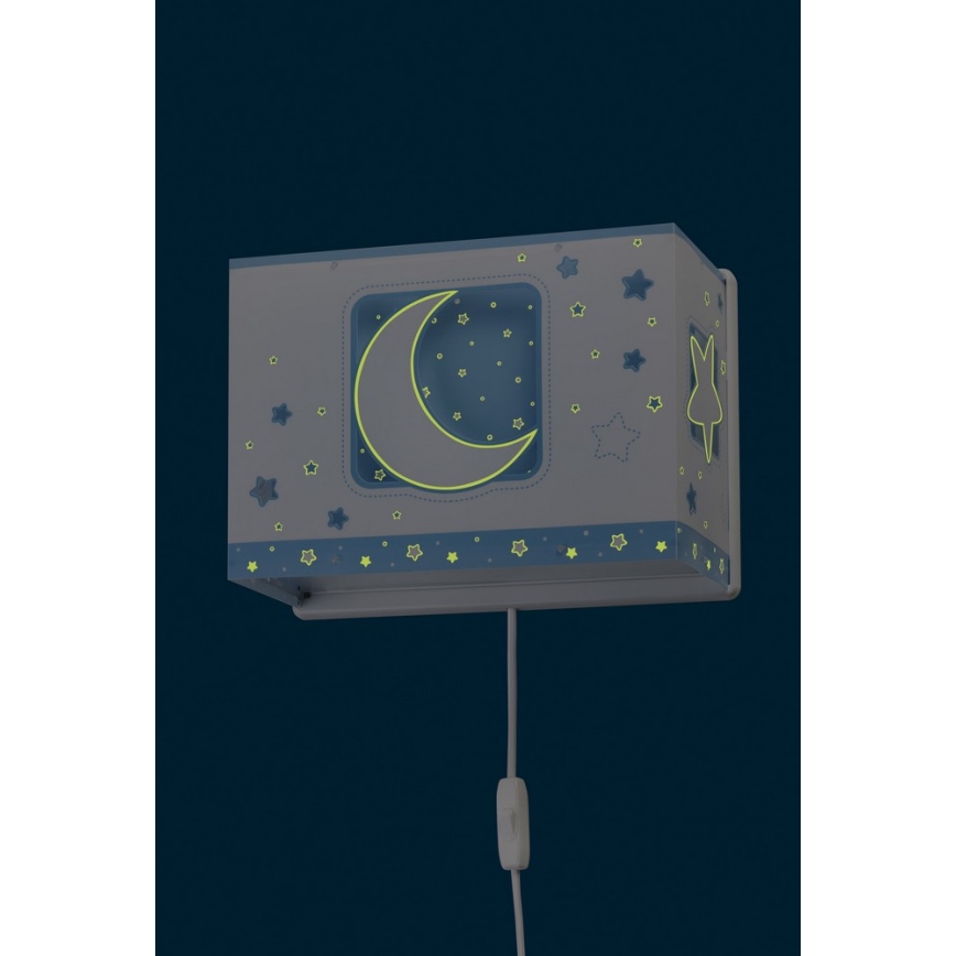 Dalber D-63238T - Vaikiškas sieninis šviestuvas MOONLIGHT 1xE27/60W/230V