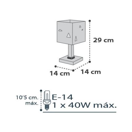 Dalber D-73241 - Vaikiškas šviestuvas HELLO LITTLE 1xE14/40W/230V