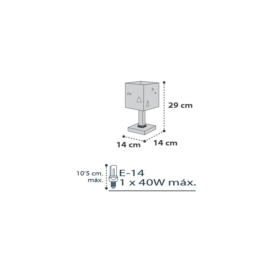 Dalber D-73241 - Vaikiškas šviestuvas HELLO LITTLE 1xE14/40W/230V