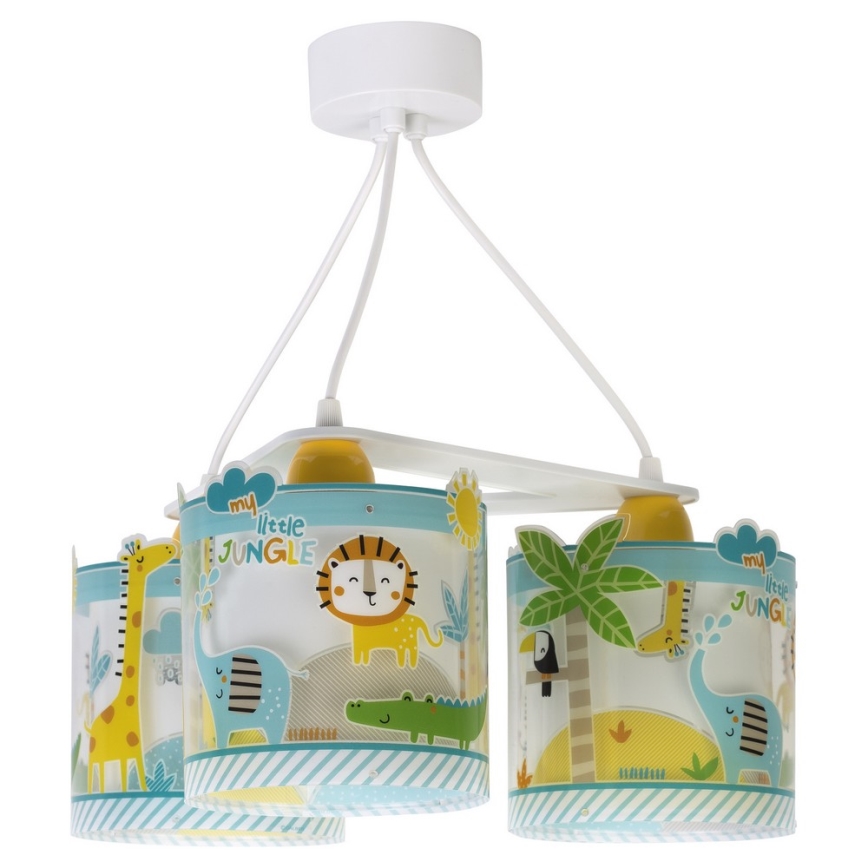 Dalber D-76114 - Vaikiškas sietynas MY LITTLE JUNGLE 3xE27/15W/230V