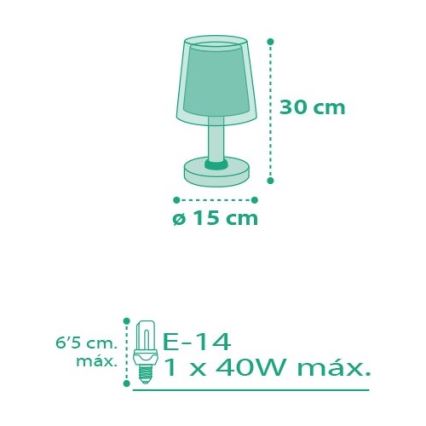 Dalber D-80221T - Vaikiškas šviestuvas VICHY 1xE14/40W/230V