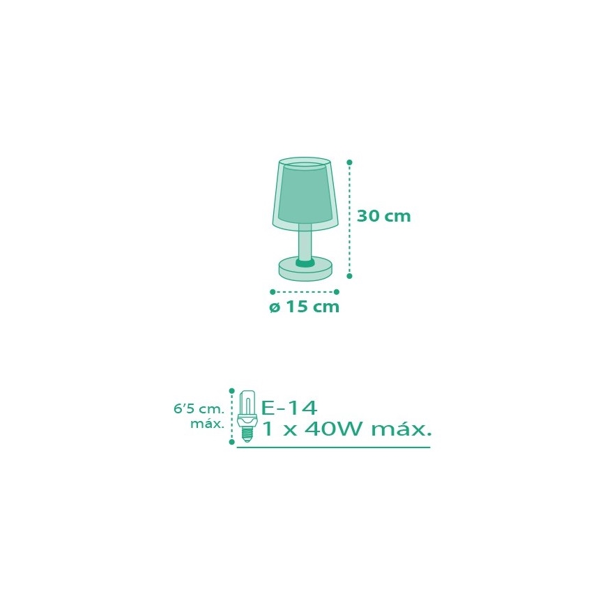 Dalber D-80221T - Vaikiškas šviestuvas VICHY 1xE14/40W/230V