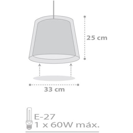 Dalber D-81212E - Vaikiškas šviestuvas STARS 1xE27/60W/230V