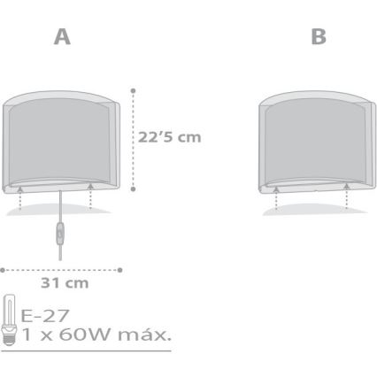 Dalber D-81218E - Vaikiškas sieninis šviestuvas STARS 1xE27/60W/230V