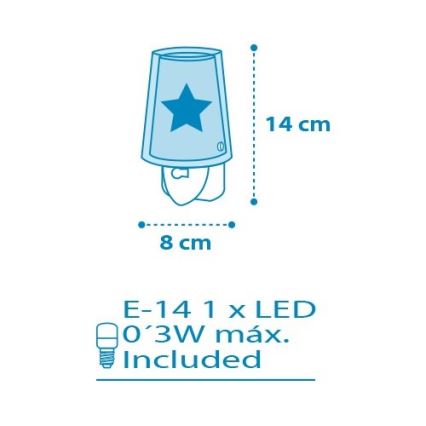 Dalber D-92193 - LED naktinis šviestuvas LIGHT FEELING 1xE14/0,5W/230V