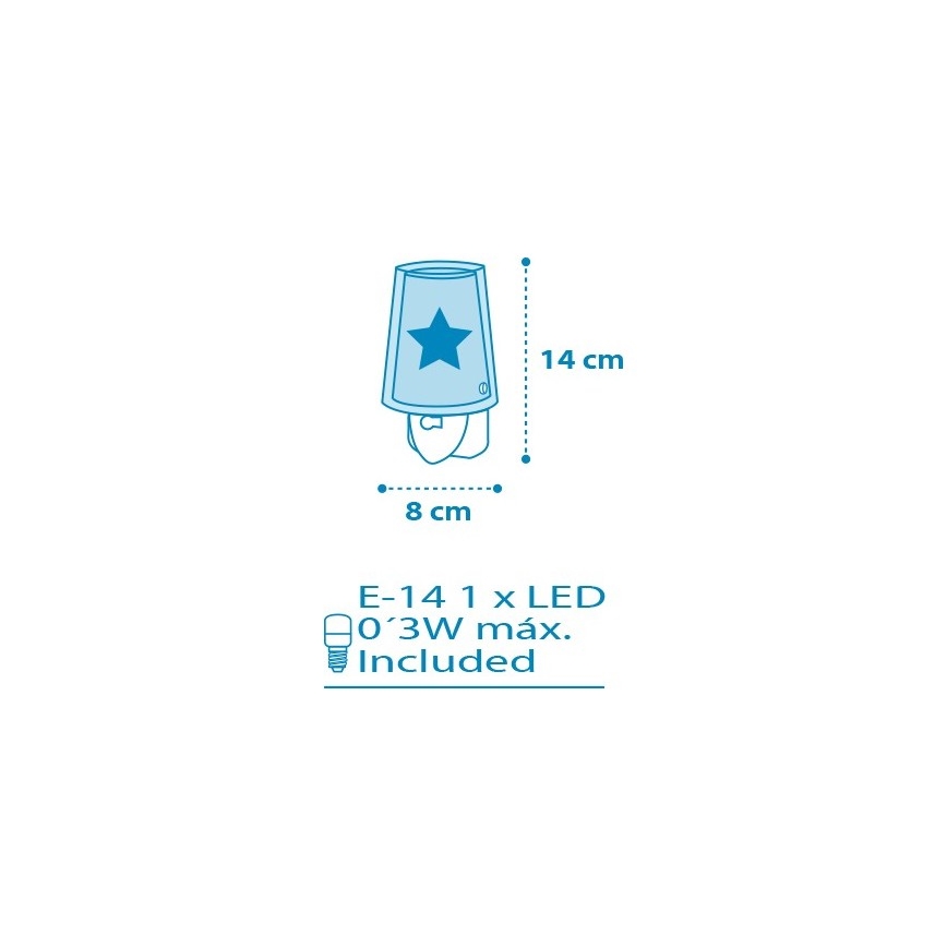 Dalber D-92193 - LED naktinis šviestuvas LIGHT FEELING 1xE14/0,5W/230V