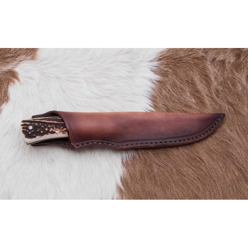 Damasko medžioklinis peilis 11 cm elnio ragas