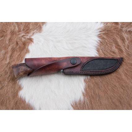Damasko medžioklinis peilis 13 cm tuopos/juodmedis