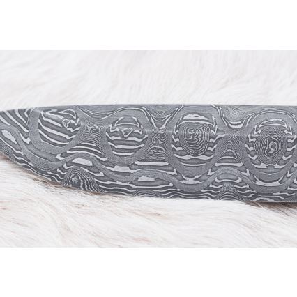 Damasko medžioklinis peilis 13 cm tuopos/juodmedis