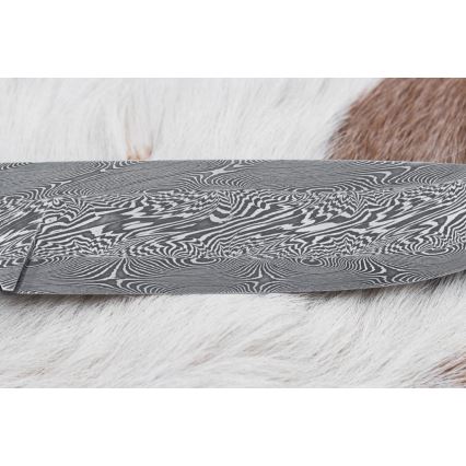 Damasko medžioklinis peilis 14 cm kaštonas
