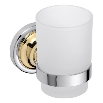 Dantų šepetėlių laikiklis 7x9,5 cm sidabrinis/auksinis